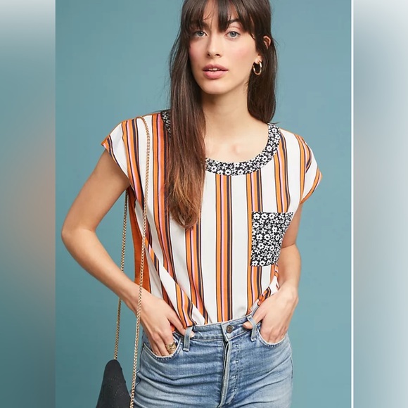 Anthropologie Tops - Anthropologie Porridge Petani Pocket Tee
